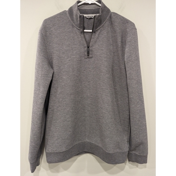 Ted Baker Grey Quarter Zip Pullover Size Medium - Picture 7 of 7